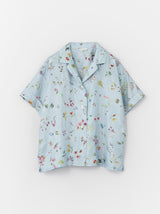 Open collar shirt narrow fit