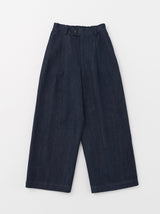 Front darts wide pants elastic
