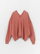 Side panel V neck sweater