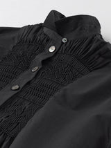 Smocking shirt dress