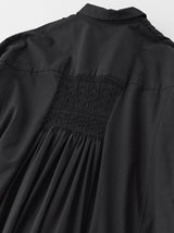 Smocking shirt dress