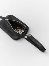 Front zip strap key case