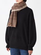 Bicolor check shawl M