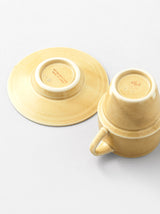 Stacking mug & saucer (Honey ash glaze)
