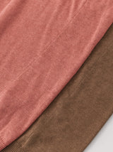 Side panel V neck sweater