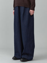 Front darts wide pants elastic
