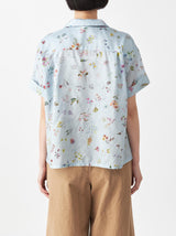 Open collar shirt narrow fit