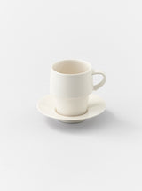 Stacking mug & saucer (Ivory glaze)