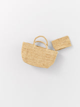 Raffia hand bag S (S237/ MONO/ CR)
