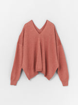 Side panel V neck sweater