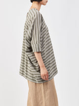 V-neck big tunic short