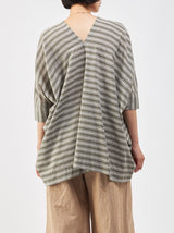 V-neck big tunic short