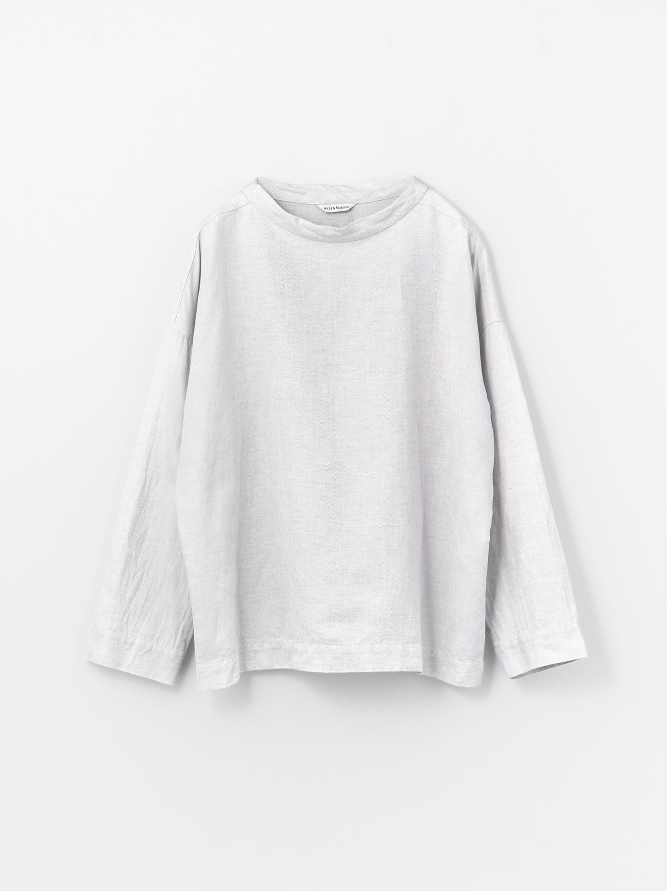 ARTS＆SCIENCE Stand collar box shirt HS white_0253U60171033_Stand-