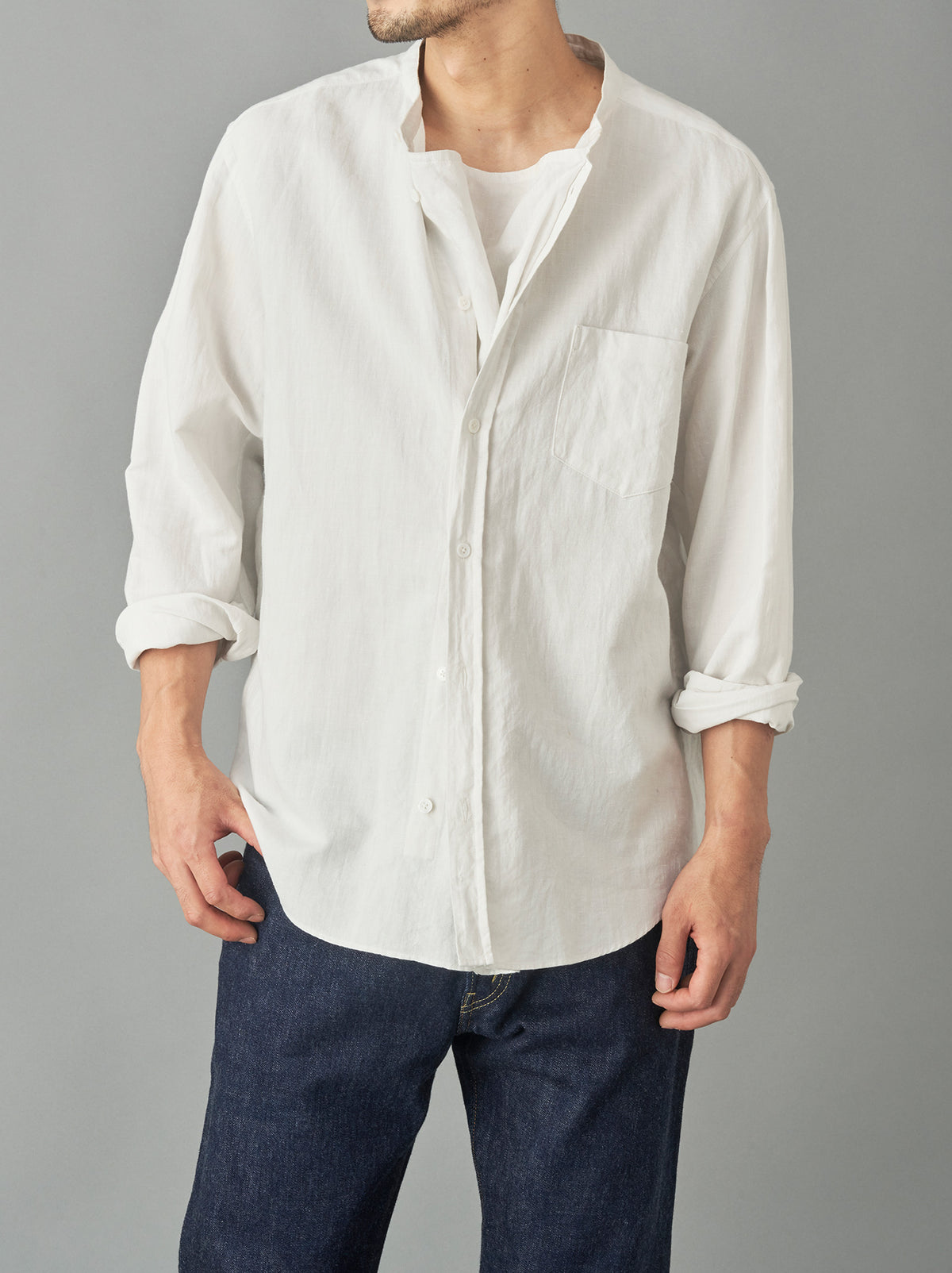 ARTS&SCIENCE ノーカラーフェイクシャツ ARTS&SCIENCE Fake Shirt フェイク シャツ ノーカラー - メルカリ