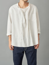 No-collar fake shirt