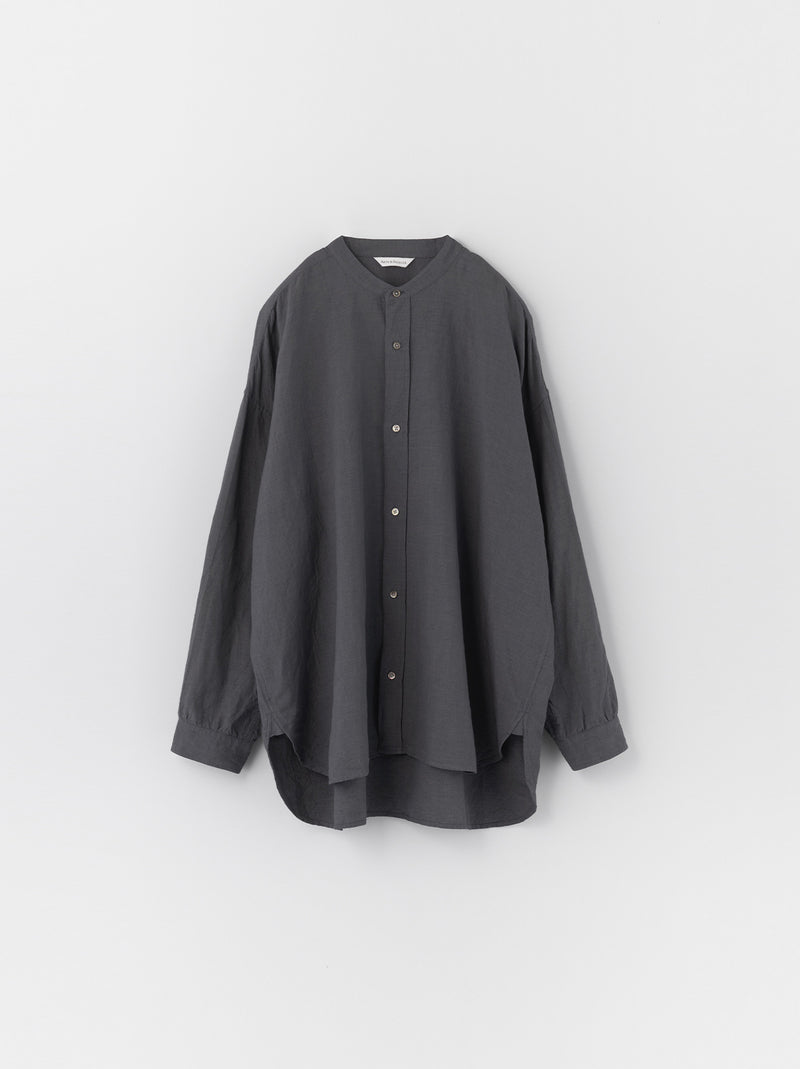 Band collar simple shirt