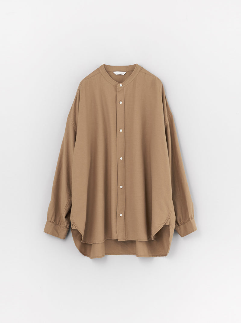 Band collar simple shirt