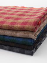 Bicolor check shawl M