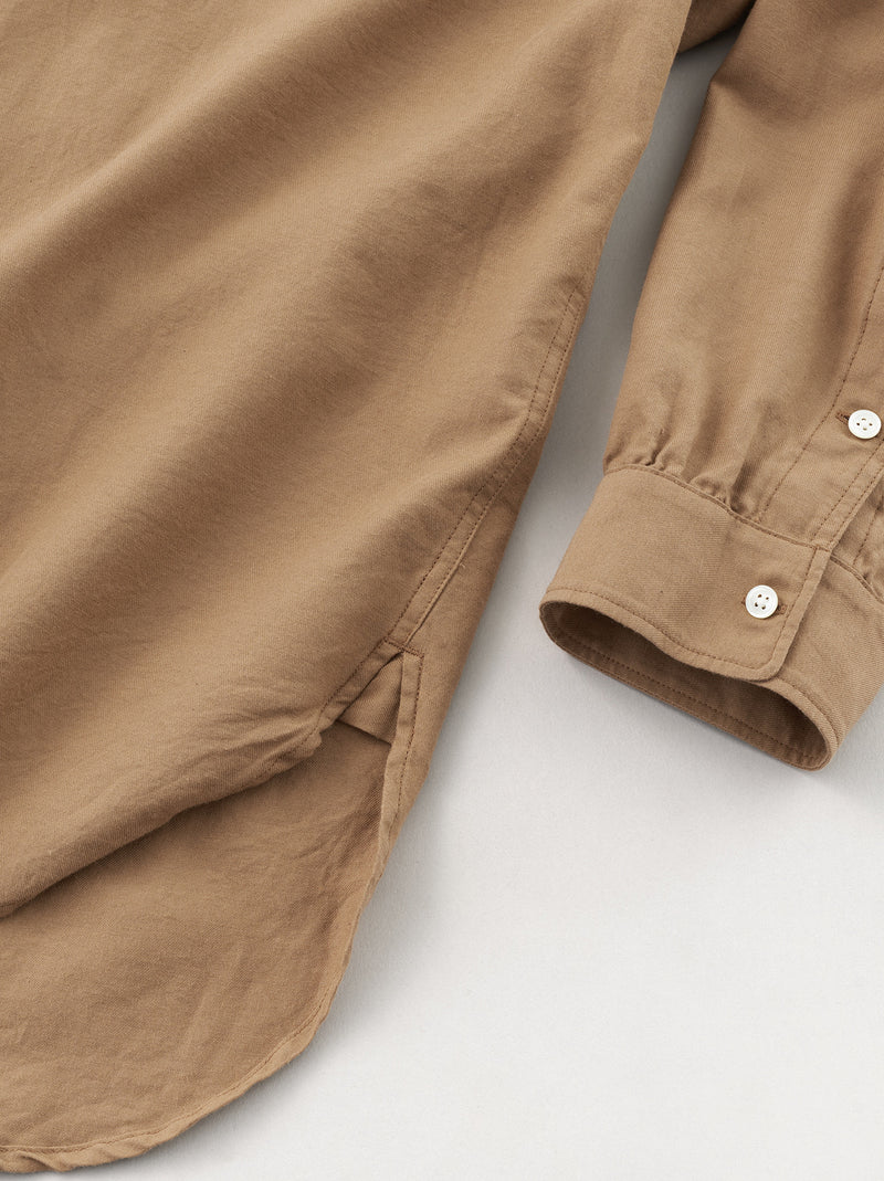 Band collar simple shirt