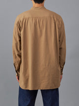 Band collar simple shirt