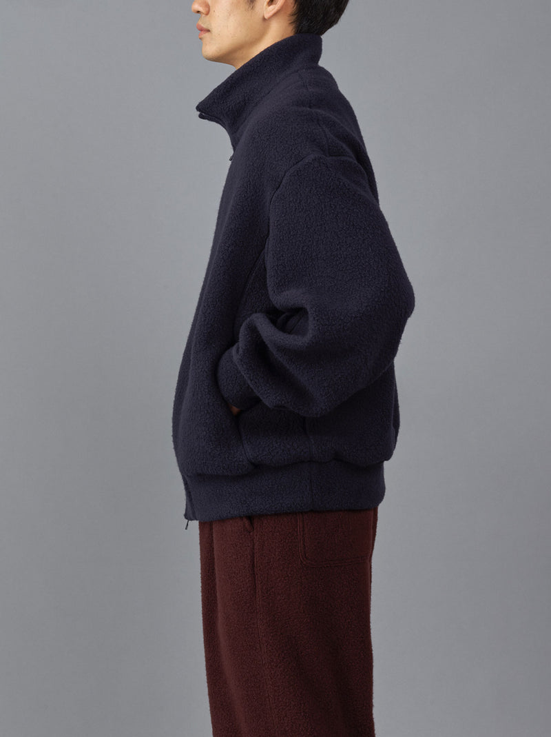 Stand collar simple cardigan