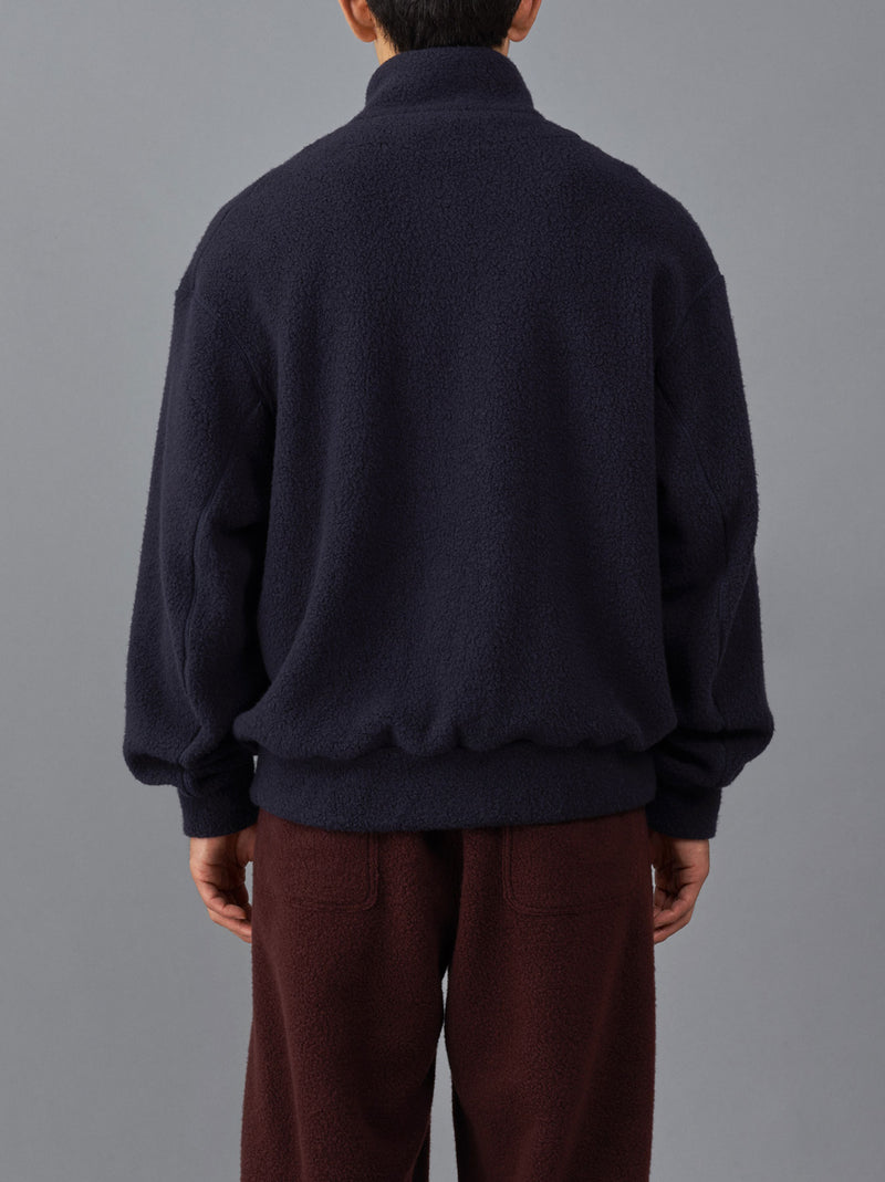 Stand collar simple cardigan