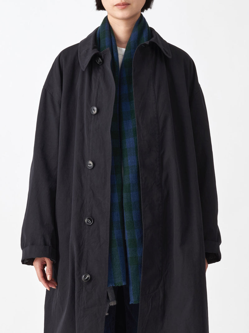 Bicolor check shawl M