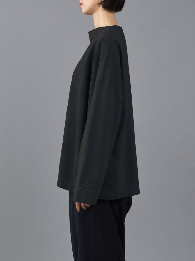 Stand collar box shirt