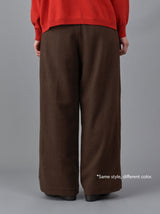 Dart front wide pant