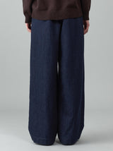 Front darts wide pants elastic