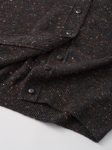 Bulky sleeve v neck cardigan
