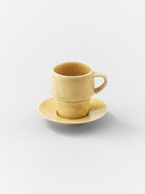 Stacking mug & saucer (Honey ash glaze)