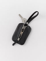 Front zip strap key case