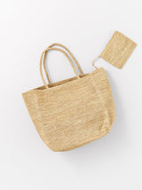 Raffia tote bag (S261/ MONO/ CR)