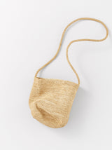 Raffia bucket shoulder bag (S007/ MONO/ CR)