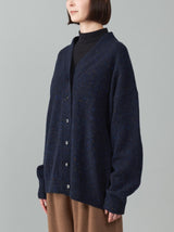 Bulky sleeve v neck cardigan