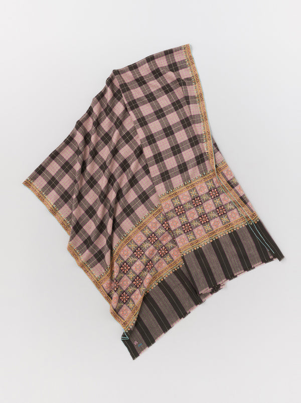Pashmina shawl (Check - Brown)