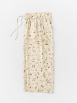 Front string wide pants
