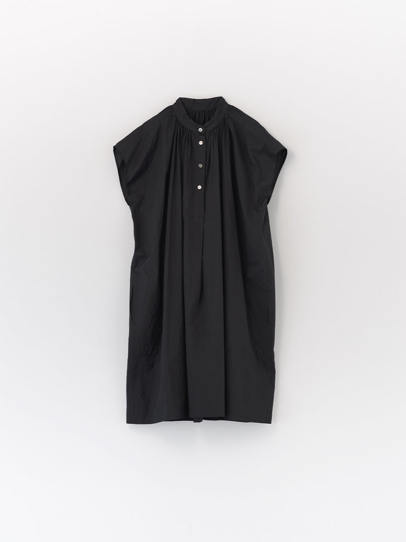 Button front gather tunic