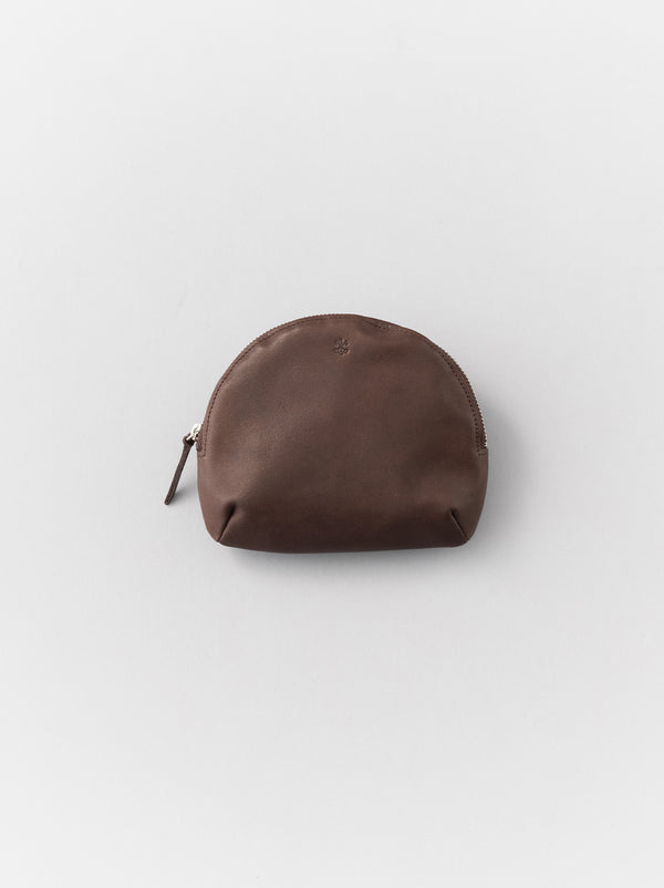 Round pouch S (Dyed leather)