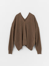 Side panel V neck sweater