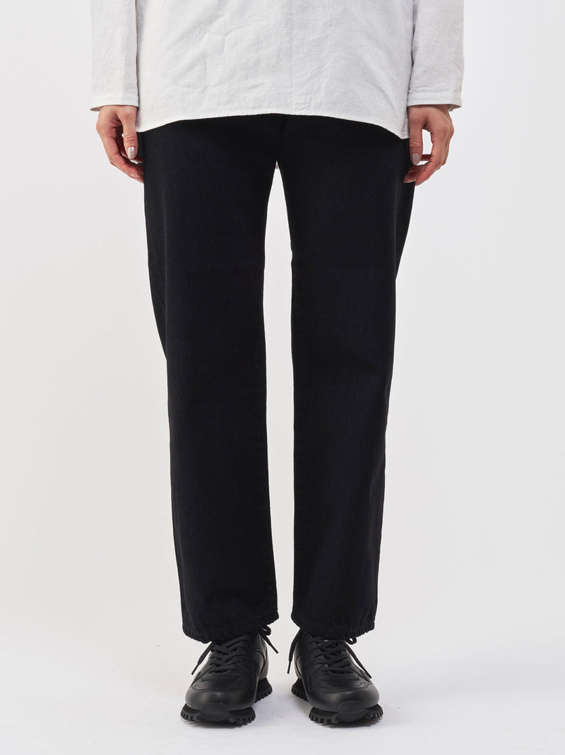 Relax fit 5pocket pants (Black/ One wash)