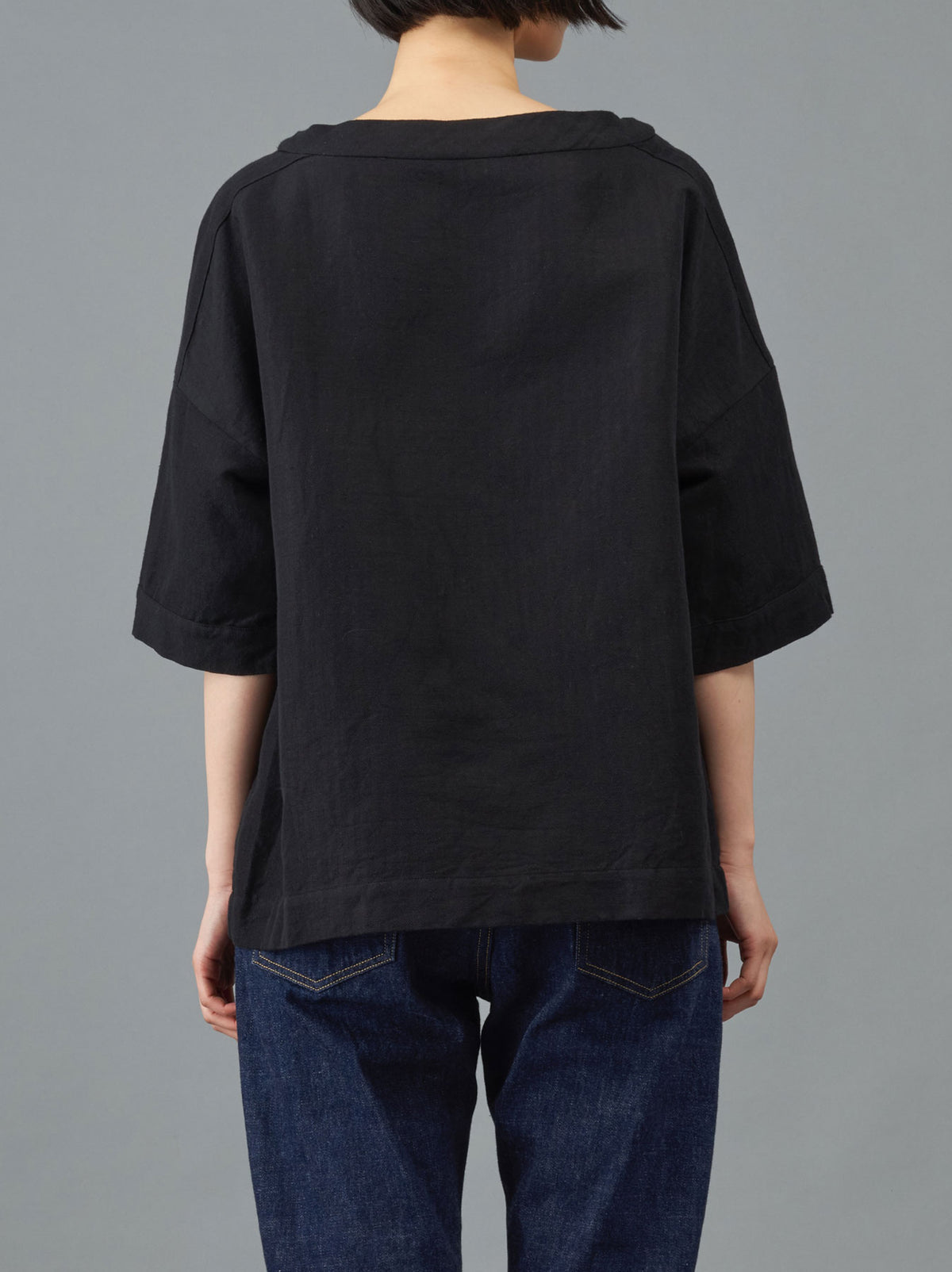 ARTS & SCIENCE／Stand collar box shirt Stand collar box shirt half sleeve – ARTS&SCIENCE ONLINE