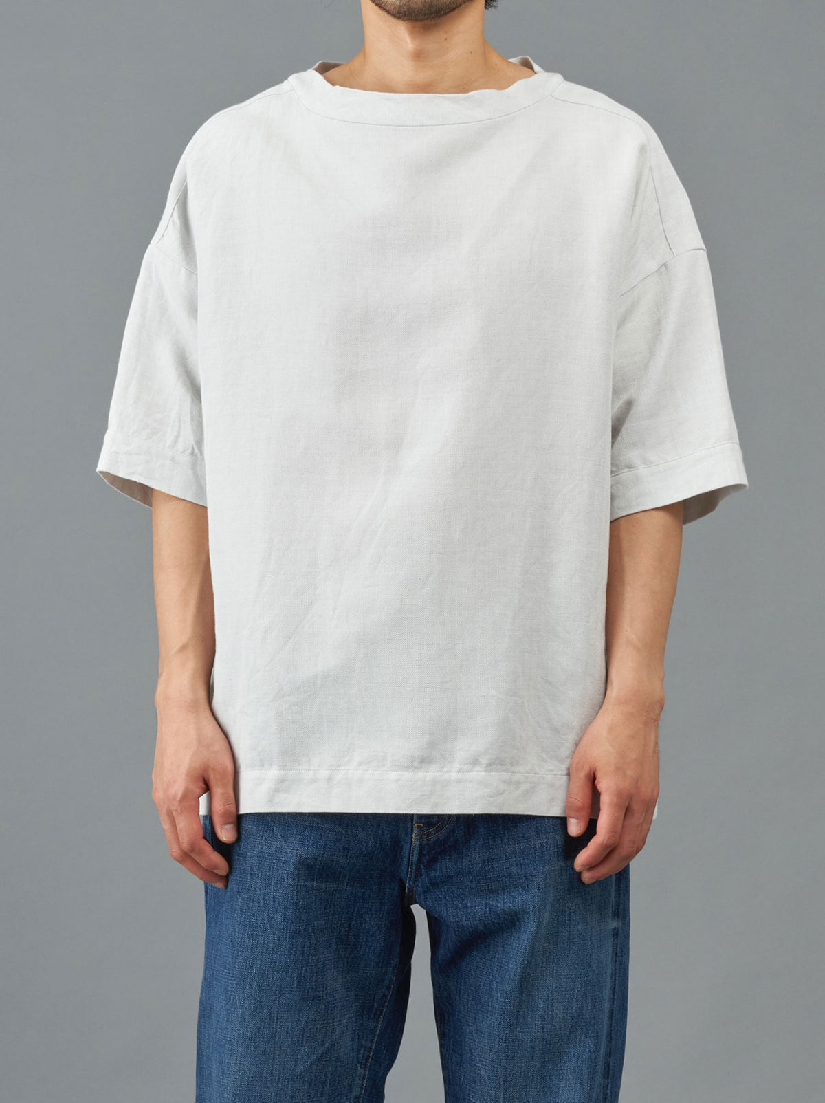 ARTS & SCIENCE／Stand collar box shirt Stand collar box shirt half sleeve – ARTS&SCIENCE ONLINE