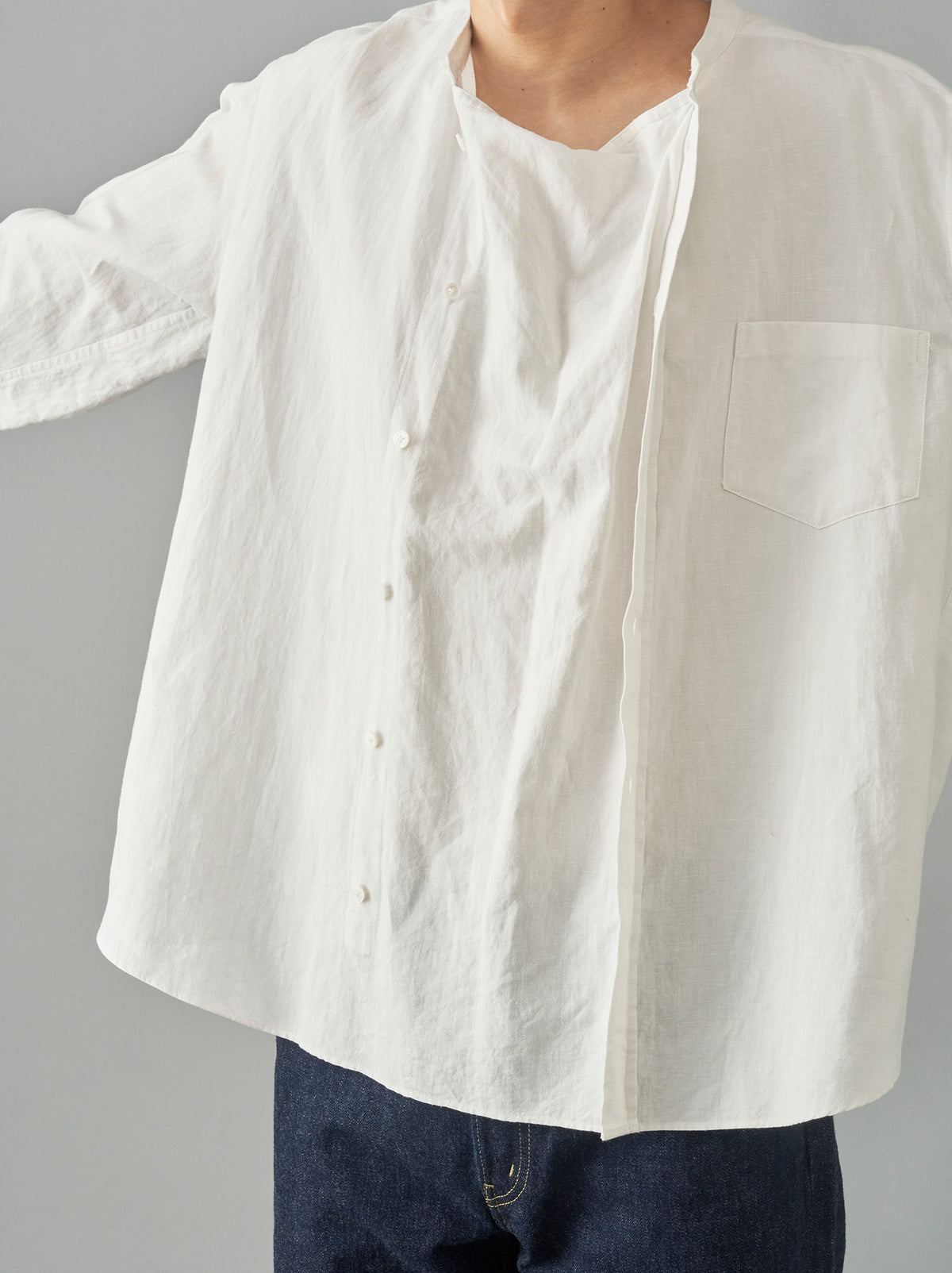 No-collar fake shirt – ARTS&SCIENCE ONLINE SELLER intl 