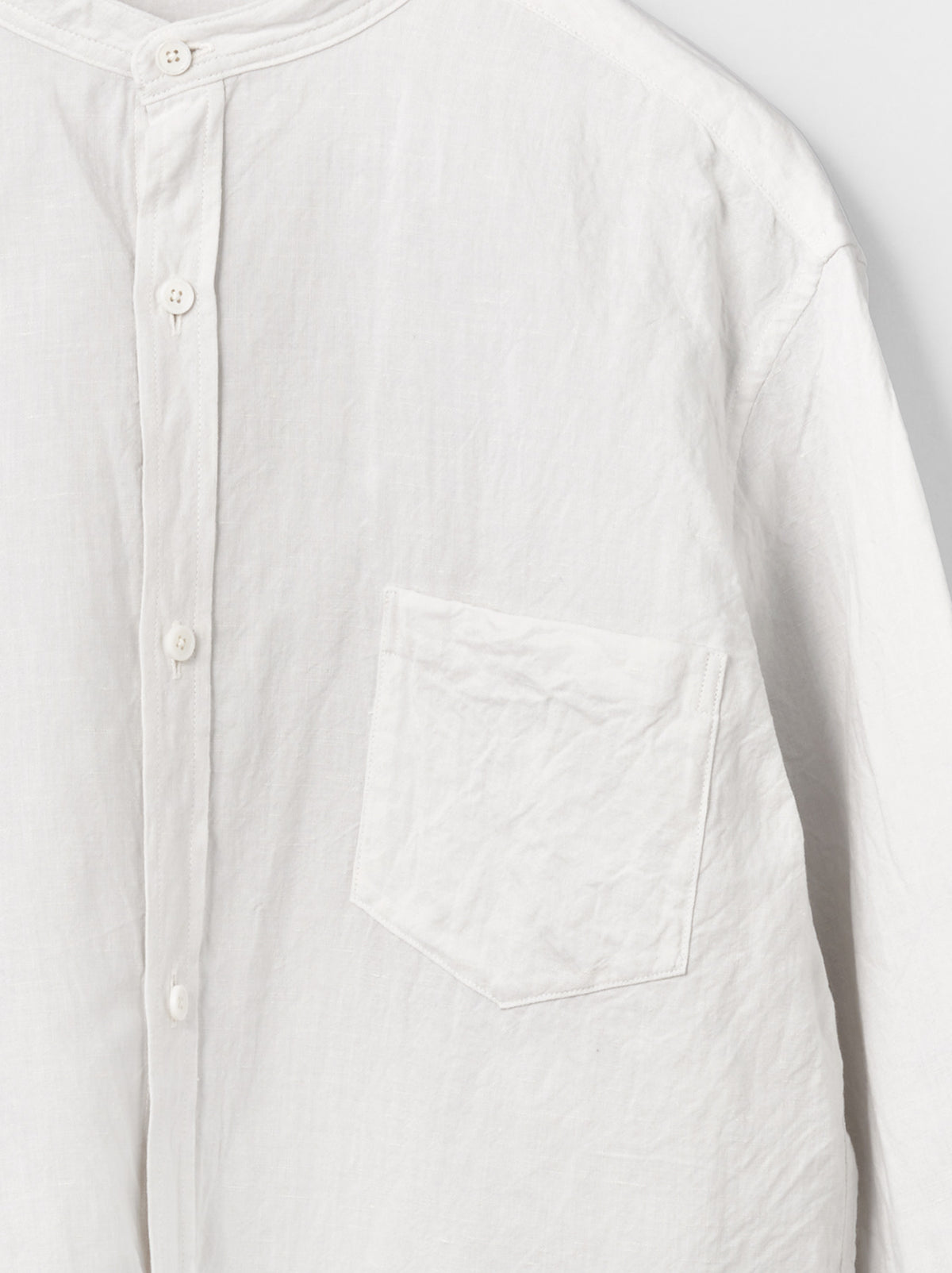 トップス ARTS & SCIENCE Linen Band Collar Shirt No collar standard shirt – ARTS&SCIENCE ONLINE SELLER intl.