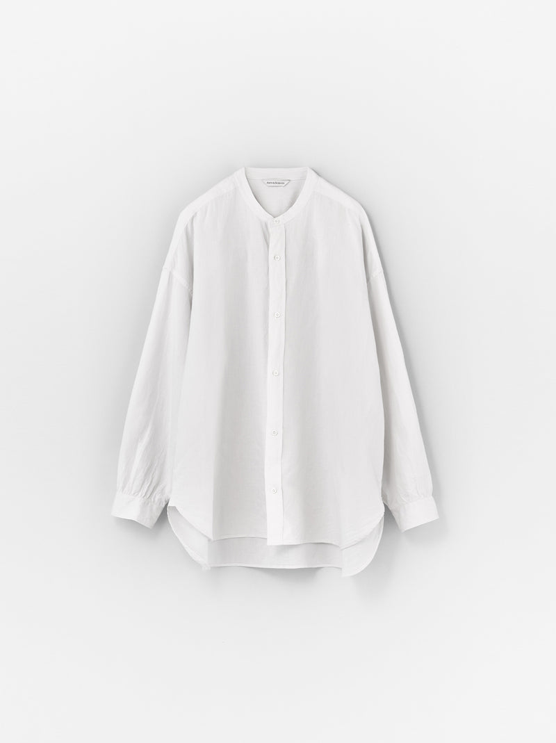 Band collar simple shirt