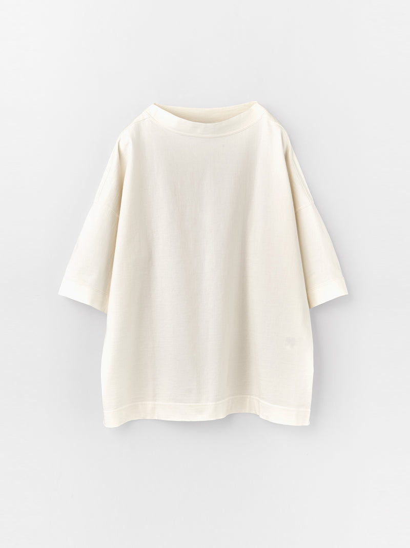 Stand collar box shirt half sleeve