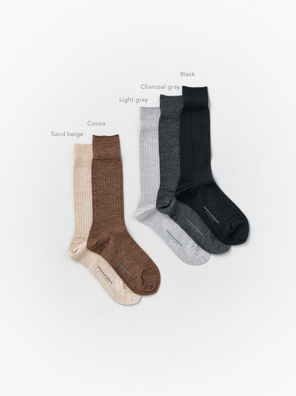 Plain rib socks (Women's)