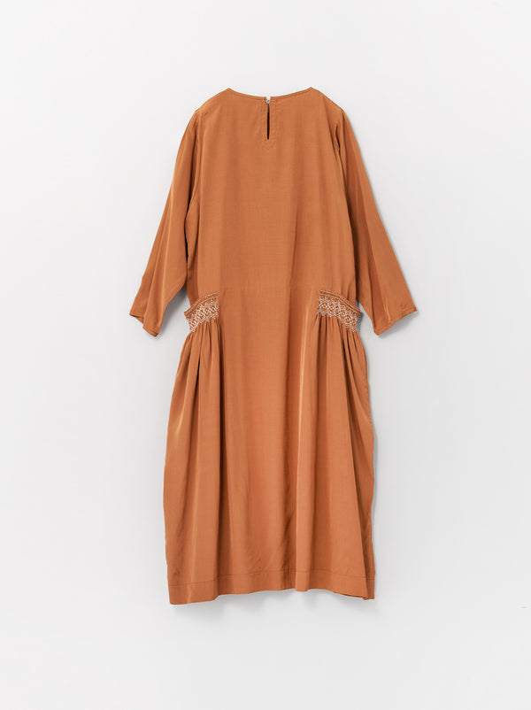 Side smocking slip on dress